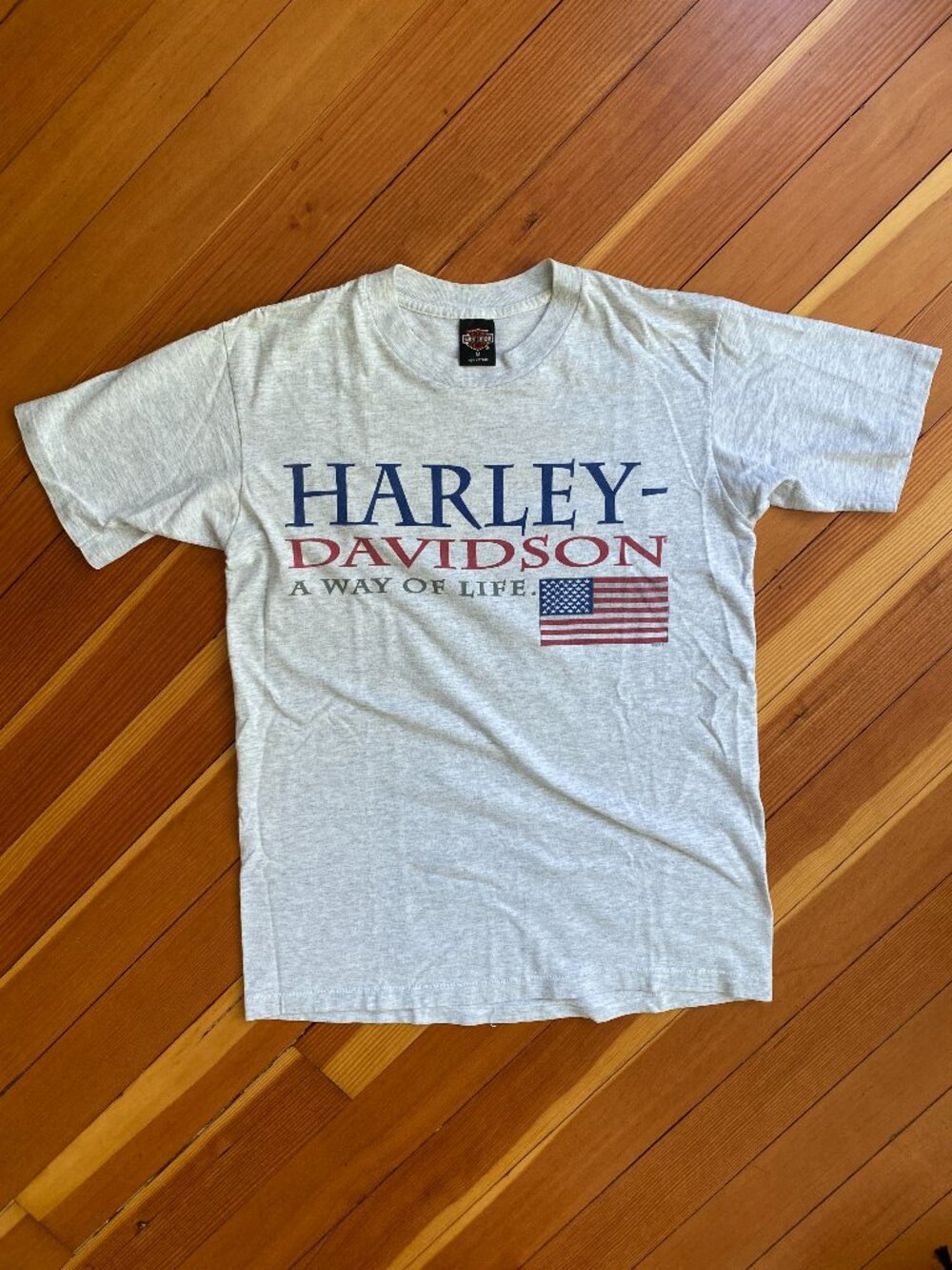 Vintage Harley-Davidson Cotton Tee - Heather Gray - Size Medium